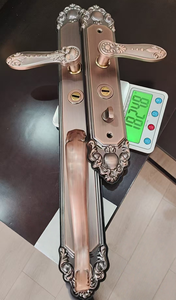 Poignée de <span class=keywords><strong>porte</strong></span> de villa moderne en acier inoxydable, finition bronze brossé, haute qualité, pour <span class=keywords><strong>porte</strong></span> d'entrée sécurisée - Product Image 6