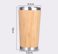 Gobelet à thé en acier inoxydable de 450ml avec passoire infuseur de café Logo personnalisé gobelet en bambou