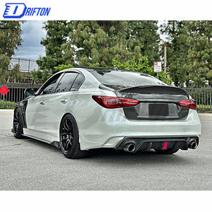 Stock local US pour INFINITI Q50 2018-2024 : Pare-chocs en fibre de carbone High Kick avec finition brillante - Product Image 4