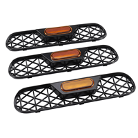 6 pièces inserts de calandre avant en ABS avec éclairage LED ambre pour Bronco 2021-2026, garniture de calandre en maille de remplacement, neuf