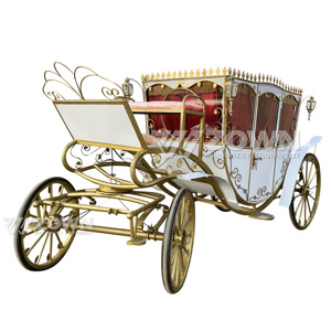 Calèche royale électrique rétro européenne sans chevaux pour sites touristiques, mariages et événements commerciaux - Product Image 5