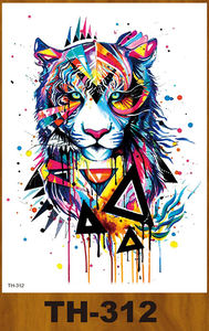 Vente en gros de couleur tigre guépard hiboux renard bras dos épaule corps Art temporaire étanche autocollants de <span class=keywords><strong>tatouage</strong></span> personnalisés pour homme femme - Product Image 2