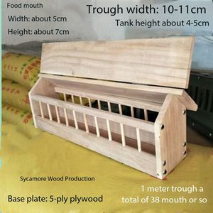 Platane respetuoso con el medio ambiente madera Pino paloma comedero antiaspersión cinturón cubierta caja de alimentos portador caja de arena comedero-Paloma - Product Image 3