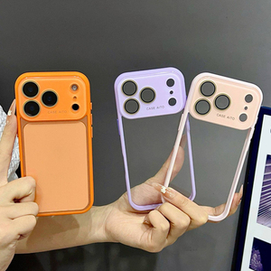 Funda Transparente Mate para Teléfono Móvil con Cristal de Cámara Convertido Original para iPhone 17 16 15 14 Pro Max, Marco de Lente y Cubierta Trasera - Product Image 1