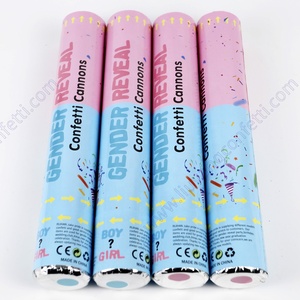 Niño niña Baby shower al por mayor fiesta celebración Popper género revelar papel confeti tirador Holi polvo cañón confeti máquina - Product Image 6