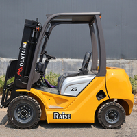 Nouveau chariot élévateur diesel compact 2RM, mini chariot élévateur à mât bi-étages 1070x122mm, fourches, direct usine