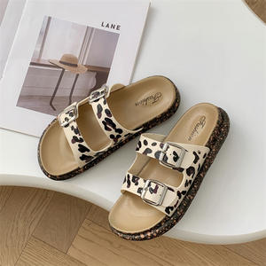 <span class=keywords><strong>Sandali</strong></span> con suola spessa da donna con motivo a stampa leopardata e ciabatte estive transfrontaliere da donna per spiaggia all'aperto - Product Image 6