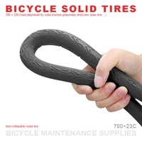 Pneu plein sans air coloré 700x23c pour vélos à pignon fixe, pneu de vélo de route anti-crevaison, fixie et vélo de ville