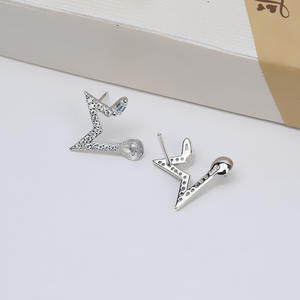S925 <b>Silver</b> Comets Tassel <b>Earrings</b> with 8-9 <b>Pearl</b> Hollow Tray DIY Accessory 4991 Collection - Product Image 4