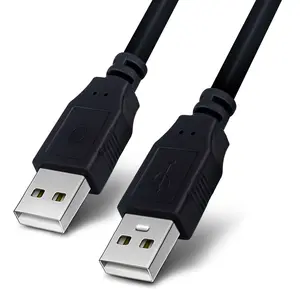 Kabel USB 2.0 hitam, kabel USB A/A Male ke Male/Male ke 5pin mini untuk komputer