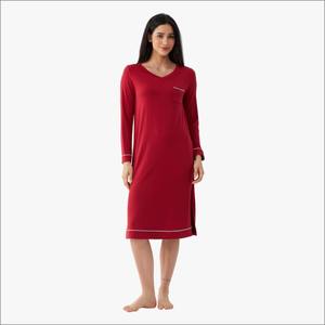 Robe de nuit pour femmes avec impressions de logo personnalisées, vente en gros de vêtements de nuit, chemises de nuit pour femmes, usine de vêtements pour femmes - Product Image 2