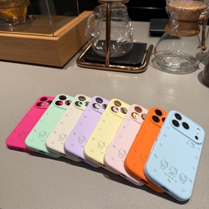เคสโทรศัพท์มือถือลายการ์ตูนคิตตี้สีพื้นน่ารัก สำหรับ iPhone 17 air 16 15 pro max  วัสดุซิลิโคน พิมพ์ลาย UV  ลายการ์ตูน  ฝาหลัง - Product Image 5