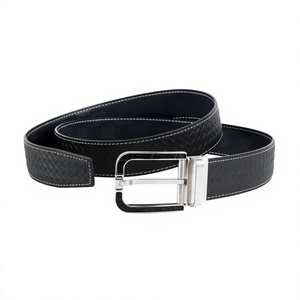 Cinturón de Cuero Vacuno 100% Genuino, Longitud Personalizada, Hebilla Cuadrada de Acero, Ecológico, con Logotipo Impreso, Cinturón Casual para Hombre, Hecho en India - Product Image 4