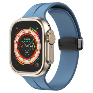 Bracelet magnétique pliable en silicone pour <span class=keywords><strong>Apple</strong></span> <span class=keywords><strong>Watch</strong></span> S8/S7/S6/S5/<span class=keywords><strong>SE</strong></span>/Ultra/S10/S9 - Product Image 3