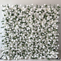 H144 Champagne Blanc Artificiel, Bourgeons d'hortensia, Romarin, Décorations Murales Florales en Tissu Renforcé Simulé pour Mariages