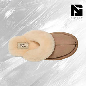 Pantuflas UGG Disquette para Mujer, Color Arena, Forradas de Piel, Punta Cerrada, Pantuflas de Invierno a la Moda - Product Image 4