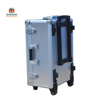 Boîte à outils en aluminium à prix d'usine, valise de transport avec roulettes