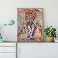 Peinture Diamant 5D Animaux DIY Girafe Lion Éléphant Faite à la Main Minimalisme Moderne Classique Peinture à l'Huile Sans Cadre Toile Lu Hua Art