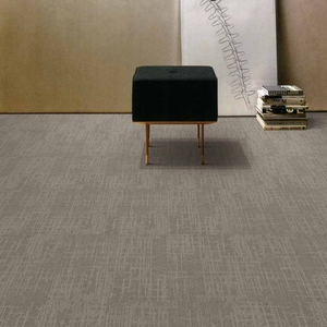 Dalles de moquette grises de luxe en velours uni, multifonctionnelles, ignifuges, 50x50cm, pour salles de conférence - Product Image 2