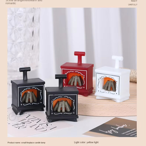 Cheminée miniature pour maison de poupée, modèle de poêle lumineux, meubles de maison, décor de scène de cuisine et de salon, jouet - Product Image 2