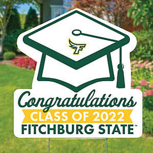 Letrero Decorativo Grande para Exteriores, Personalizado con Logotipo y Diseño de Birrete de Graduación, Vinilo Corrugado, Recortado (24"x24") - Product Image 4