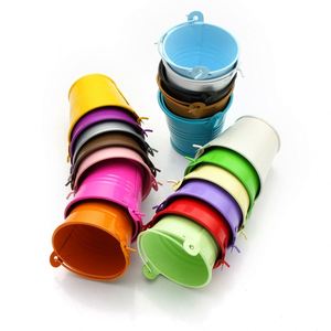 Small Metal Tin Iron Pail Colorful Mini Bucket for Candy Candle <b>Succulent</b> Plant <b>Pot</b> Kids Toy - Product Image 2