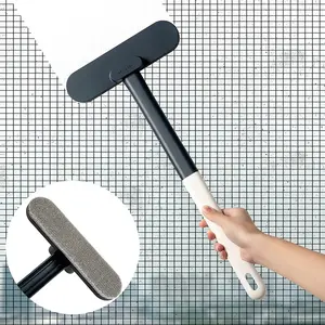 Window Screen Mesh Cleaning Brush Long Handle Carpet Sofa Lint Remover Handheld Double Sided Dust Broom