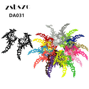 Pizzo Chimico Veneziano All'ingrosso, Applicazione in Pizzo Colorato con Motivo a Spirale Simmetrico per Designer di Moda, Fabbriche di <span class=keywords><strong>Abbigliamento</strong></span> e Artigianato Scenico - Product Image 1