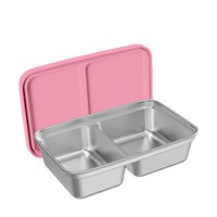 Boîte à lunch moderne et durable en acier inoxydable de 1 L, rectangulaire, pour conserver la fraîcheur, étanche à l'humidité, avec couvercle