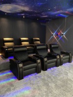 Leichte Luxus Vip Heimkino Möbel Power Liege sofa Medien raum Diamant stich Elektrische Liege Kopfstütze Kinos itze