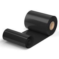 Ruban noir en mélange cire-résine 110 mm x 300 m par rouleau pour étiquettes sur imprimantes thermiques Zebra et fils