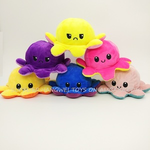 Bán Buôn Nhà Máy Giá Rẻ 20Cm Bạch Tuộc Plushie Đồ Chơi Có Thể Đảo Ngược Thú Nhồi Bông Lật Cảm Xúc Có Thể Đảo Ngược Nhồi Bông Bạch Tuộc Đồ Chơi Sang Trọng - Product Image 5