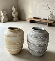 Vente directe d'usine : Pots de fleurs en terre cuite de magnésium pour plantes vertes d'intérieur et d'extérieur, style marocain, pour cafés et maisons d'hôtes