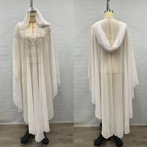 Nuovi Arrivi 2025 Elegante Abito Tradizionale Musulmano Abaya con Cappuccio Stile Mantella Maniche a Pipistrello Scollo a V Lunghezza alla Caviglia in Poliestere <span class=keywords><strong>Medio</strong></span> Orientale - Product Image 6