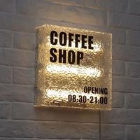 Insegna Luminosa LED in Acrilico Trasparente Personalizzata, Impermeabile, Formato A4 per Menu da Tavolo, Decorativa per Ristoranti, Caffè e Banconi