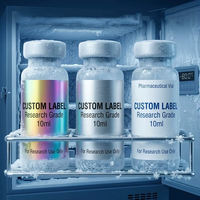 Autocollants personnalisés avec logo, étiquettes pour flacons de peptides, vinyle imperméable, 3 ml, 10 ml, étiquettes adhésives en feuille d'or pour l'emballage de flacons pharmaceutiques
