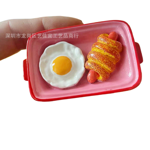 Yijia จำลองอาหารสไตล์ฮ่องกงรวมถึงหม้อปู, บะหมี่ดินเหนียว, ไข่ทอด, หมูตุ๋น, แม่เหล็กเรซิน, วันศุกร์ - Product Image 2