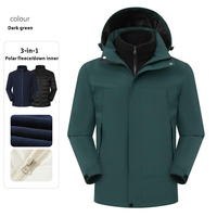Veste intérieure en polaire unisexe personnalisée, veste d'hiver à fermeture éclair intégrale pour homme, 3 en 1, détachable, imperméable, coupe-vent, veste d'extérieur