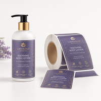 Étiquettes cosmétiques personnalisées en BOPP avec logo personnalisé en feuille d'or rose, autocollants imperméables pour emballages de luxe