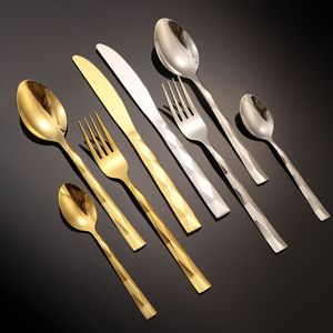Ensemble de couverts occidentaux en acier inoxydable avec manche diamanté, épais, compatible lave-vaisselle, pour hôtel, steak, vaisselle de table - Product Image 3