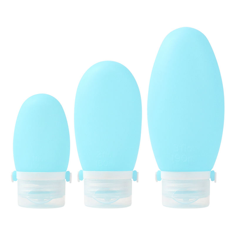 Botella Recargable de Silicona Azul