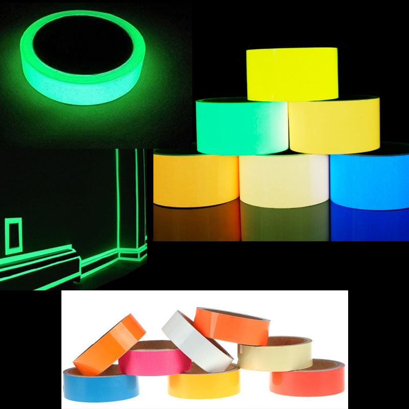 Высокояркая самоклеящаяся лента со стрелками, светящаяся в темноте Люминесцентная виниловая рулонная светящаяся безопасная лента для украшения лестничного пола