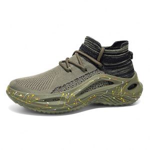 Zapatos transpirables de punto para hombre, modelo nuevo de verano, de malla, ligeros, sin cordones, de suela blanda, informales, deportivos, versátiles y modernos - Product Image 5
