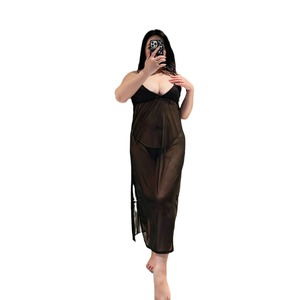 Lingerie <span class=keywords><strong>Sexy</strong></span> pure une pièce pour femmes de grande taille chemise de nuit maman chaude avec décoration en dentelle méthode de tissage tissé - Product Image 5