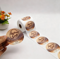 Autocollants personnalisés durables pour restaurants et boulangeries, étiquettes adhésives carrées imprimées en PVC, étanches et de qualité alimentaire, avec logo et code-barres
