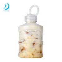 Botol minuman plastik Pet transparan Food Grade 300ml 350ml 500ml 700ml 1000ml 1L cangkir teh susu jus Mini ember