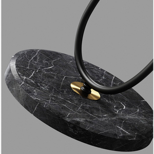 Led Decorative Black Standing Floor Light With Table Marble <b>Base</b> Iron Fabric Shade Dimmable Morden Floor <b>Lamp</b> for Living Room - Product Image 5