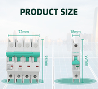 USFULL superventas DC Mini disyuntor Solar PV MCB 2P 600V 4P 1000V 1200V interruptor de Reinicio Manual 6A 10A 16A 32A 63A