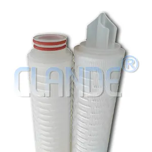 Steril filtrasyon için 10 inç 022/0.45/0.5 mikron Pp pilili filtre kartuş bakteriyel durdurma filtresi üreticisi