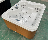 Bain à remous de luxe pour jardin, spa pour 3 personnes, bain à remous extérieur avec musique